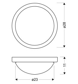 RODA LAMPA SUFITOWA PLAFON 265 E27 1X60W SATYNA NIKIEL