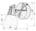 SELIA LAMPA KINKIET 1X40W G9 NIKIEL MAT/CHROM BIAŁY (BŻ)