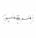 SELIA LAMPA SUFITOWA LISTWA 4X40W G9 NIKIEL MAT/CHROM BIAŁY (BŻ)