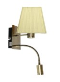 SYLWANA LAMPA KINKIET 1X40W E14 + LED Z WYŁĄCZNIKIEM PATYNA / ŻÓŁTY KWADRAT