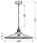 TILA LAMPA WISZĄCA 36 1X60W E27 KLOSZ NISKI MIEDZIANY