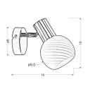 Turno kinkiet 1x40w e14 chrom