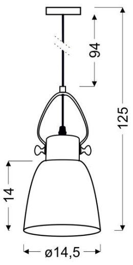 VIDEO 3 LAMPA WISZĄCA 1X60W E27 MIEDZIANY