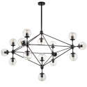 Lampa wisząca ASTRIFERO-15 transparentno czarna 110 cm