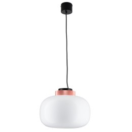 Lampa wisząca BOOM LED biało miedziana 35 cm