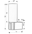 LAMPA MIRROR KINKIET 1x40W E14 NIKIEL MAT