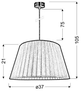 LAMPA TIZIANO ZWIS 37 1X60W E27 ZŁOTY