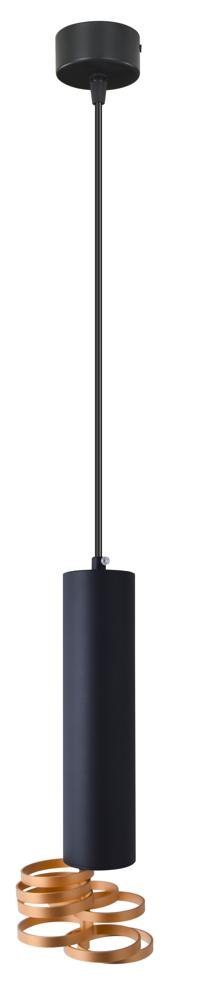 LAMPA WISZĄCA TUBA 1X25W GU10 7/30 ZŁOTY+CZARNY