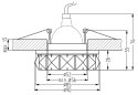 OPRAWA STROPOWA DEKORACYJNA OKRAGŁA SK-83 CH/AM MR16 1X50W BURSZTYN CHROM OPRAWA