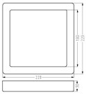 OPRAWA STROPOWA SPN-08 WH 18W LED 230V PANEL LED STAŁA KWADRATOWA NAWIERZCHNIOWA