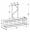 Varna lampa wisząca czarny 5x40w e27 klosz czarny