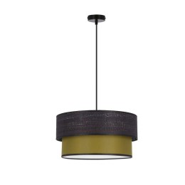 Arezzo lampa wisząca czarny 1x60W E27 abażur czarny+oliwkowy