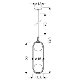 Cordel lampa wisząca złoty szczotkowany 2x28W G9 klosz biały