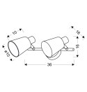 PIN LAMPA SUFITOWA LISTWA 2X40W E14 CHROM