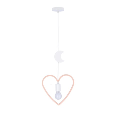 SINGLE HM LAMPA WISZĄCA 1X20W E27 IQ KIDS RÓŻOWY+BIAŁY