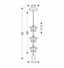 SINGLE SSS LAMPA WISZĄCA 1X20W E27 IQ KIDS BIAŁY+NIEBIESKI+RÓŻOWY