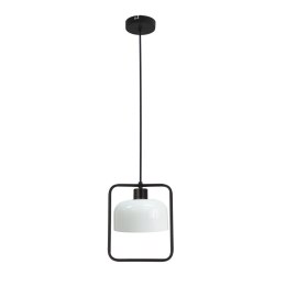 Zodiac lampa wisząca czarny 1x40W E27 klosz biały