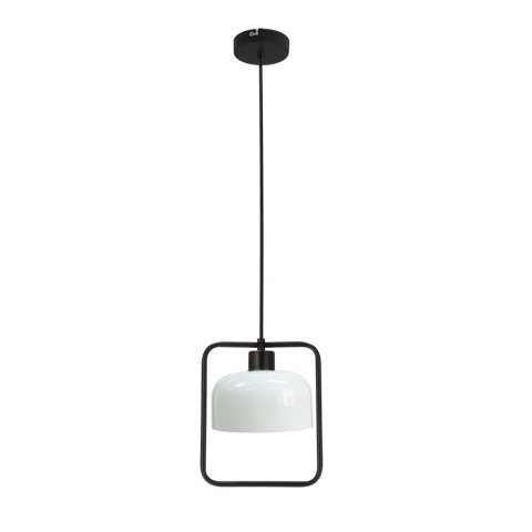 Zodiac lampa wisząca czarny 1x40W E27 klosz biały