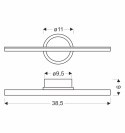 BATUTA 1 lampa kinkiet drewniany 10W LED 3000K klosz biały