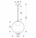 Brin lampa sufitowa czarny 1x15W G9 klosz dymiony+biały