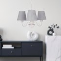 FIREZ lampa wisząca biały 3x40W E27 abażur szary