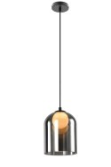 Klea lampa sufitowa czarny 1x15W G9 klosz dymiony+biały