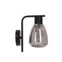 MOLDO lampa kinkiet 1x40W E27 klosz dymiony