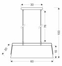 Milbury lampa sufitowa czarny 2x40W E27 abażur żółty