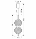 PUMA lampa wisząca 14cm czarny 10W LED 3000K klosz biały