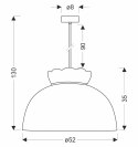 ROSSINI lampa wisząca biały 1x40W E27 abażur biały