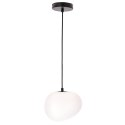 STONES lampa wisząca czarny 20cm 1x40W E27 klosz biały