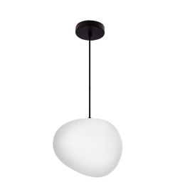 STONES lampa wisząca czarny 25cm 1x40W E27 klosz biały