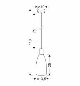 Udin big lampa wisząca czarny 1x15W GU10 klosz szary