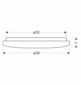 VICTUS lampa sufitowa plafon 38cm 24W LED 4000K klosz biały