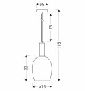 WOLKEN lampa wiszaca czarny 1x40W E27 klosz biały