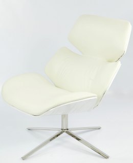 Fotel Bari Lounge Chair Biały Biały