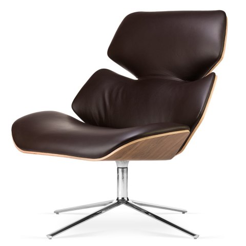 Fotel Bari Lounge Chair Jasny orzech Brązowy