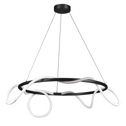 Lampa wisząca FANTASIA ROUND LED czarna 60 cm