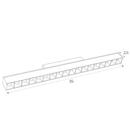 LAMPA MAGNETYCZNA LINIOWA SYSTEM DALI 18W 1049LM 3000K