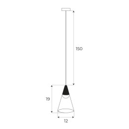 LAMPA WISZĄCA MAGNETYCZNA SYSTEM ON/OFF 6W 187LM 3000K