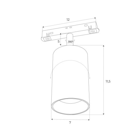 REFLEKTOR MAGNETYCZNY SYSTEM DALI 20W 1332LM 3000K