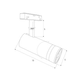 REFLEKTOR MAGNETYCZNY SYSTEM ZIGBEE 12W 784LM 2700/5000K