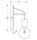 ALTO LAMPA KINKIET 1X40W E27 CZARNY MATOWY