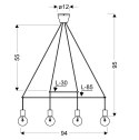 ALTO LAMPA WISZĄCA 4X40W E27 BIAŁY MATOWY