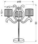 AMBROSIA 3 LAMPA GABINETOWA 3X40W E14 + 18,4W LED MIEDZIANY