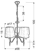 ANSA LAMPA WISZĄCA 5X60W E27 CHROM