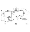 BAN LAMPA SUFITOWA 4X40W E14 CHROM