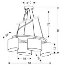 BAN LAMPA WISZĄCA 4X40W E14 CHROM