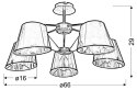 CORTEZ LAMPA WISZĄCA 5X40W E14 PATYNA