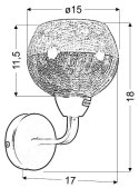 CROMINA GOLD LAMPA KINKIET 1X60W E27 CZARNY